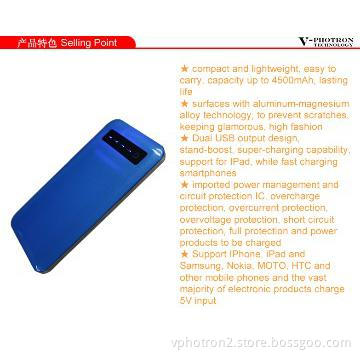 4500mAh power bank for blackberry